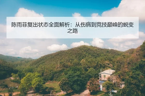 陈雨菲复出状态全面解析：从伤病到竞技巅峰的蜕变之路
